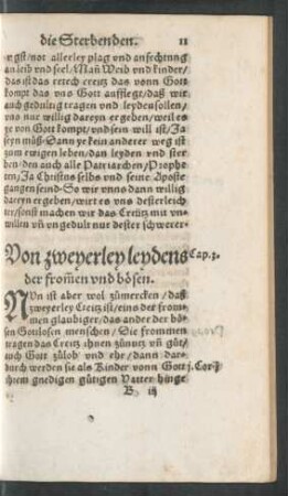 Von zweyerley leydens der frommen und bösen.