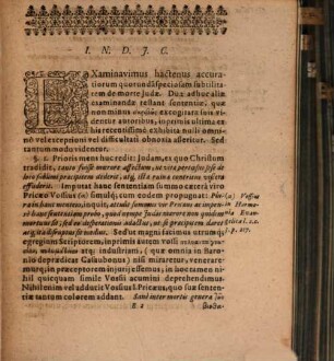 Dissertationem philologicam tertiam et ultimam, de morte Judae, proditoris Christi, ad Comma V. Matth. XXVII. & Actor. I. Comm. XVIII.