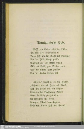 Kunigunde's Tod