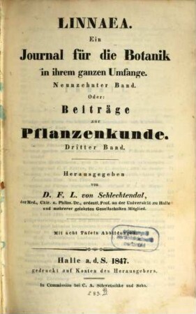 Beiträge zur Pflanzenkunde. 3, 3. 1847