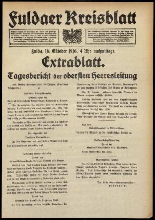 Ausgabe vom Montag, den 16. Oktober 1916.