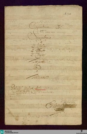 Symphonies - Don Mus.Ms. 1720 : C