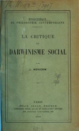 La critique du Darwinisme social