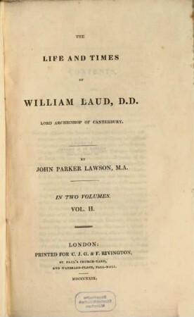 The life and times of William Laud, D. D., Lord Archbishop of Canterbury, 2