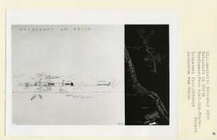 Botschaft am Rhein, Bonn-Bad Godesberg (Diplomarbeit bei Kurt Dübbers): Ansichten vom Rhein, Ansicht von Nordosten 1:200