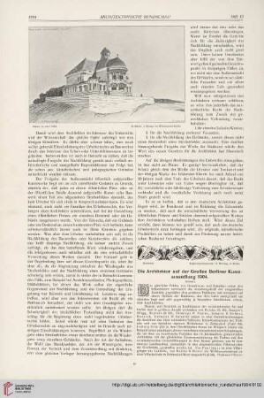 Die Architektur auf der Großen Berliner Kunstausstellung 1904, [2]