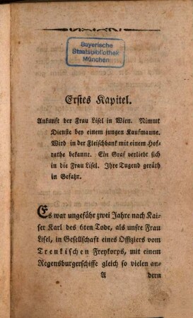 Die Frau Lisel oder die Schöne Nanette : Ein Roman Zum lachen für die Noblesse, und zum Nachdenken für den Bürger