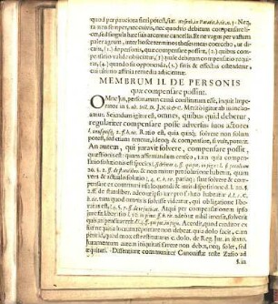 Membrum II. De Personis quæ compensare possint.