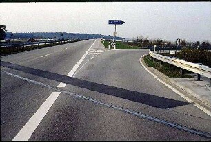 Einfahrt in Tangente Nord (Schwetzingen Richtung Mannheim) von Hauptfahrbahn West der B36 (Schwetzingen Richtung Hockenheim)