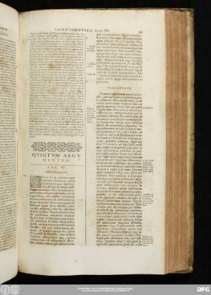 Quintum Argumentum. Cap. V.