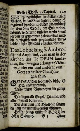 Das Lobgesang S. Ambrosii und Augustini,[...] - Gebett und Dancksagung darauff.