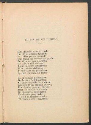 El fin de un obrero