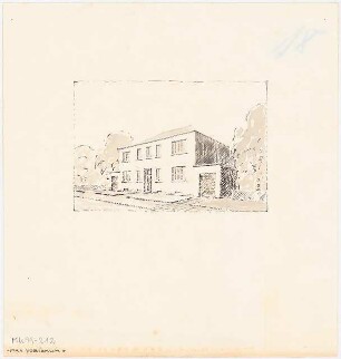 Zweifamilienhaus Monatskonkurrenz Februar 1930: Perspektivische Ansicht