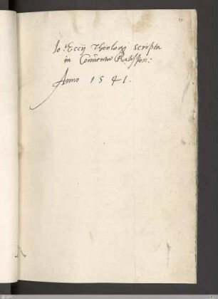 Johannes Eck : Scripta in convento Ratisponensi, 1541