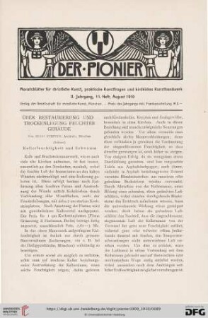 11. Heft, August 1910
