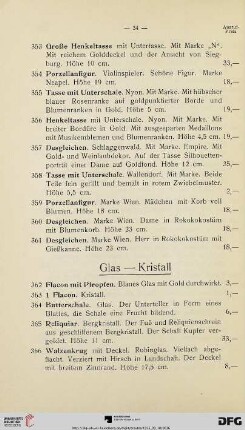 Glas. Kristall (Nr. 362-366)