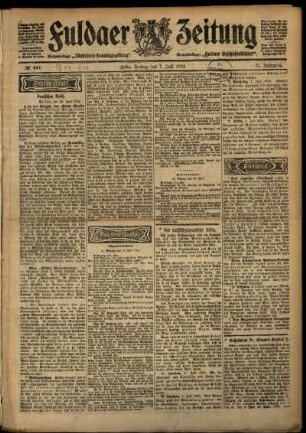 Erste Ausgabe vom Freitag, den 01. Juli 1904.