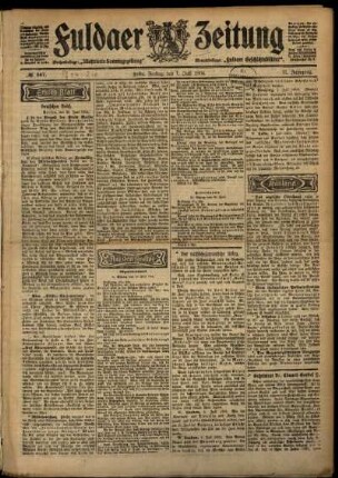 Erste Ausgabe vom Freitag, den 01. Juli 1904.