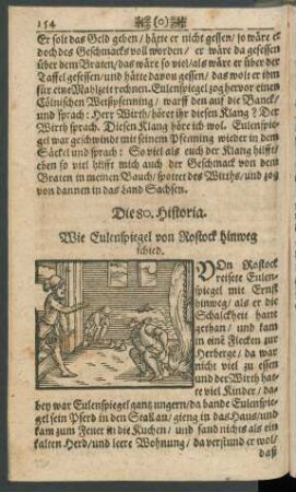 Die 80. Historia. Wie Eulenspiegel von Rostock hinweg schied