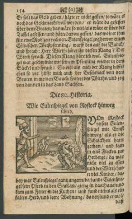 Die 80. Historia. Wie Eulenspiegel von Rostock hinweg schied