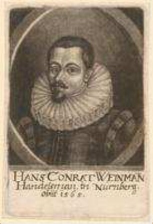 Hans Conrad Weinmann, Handelsmann in Nürnberg; gest. 1565