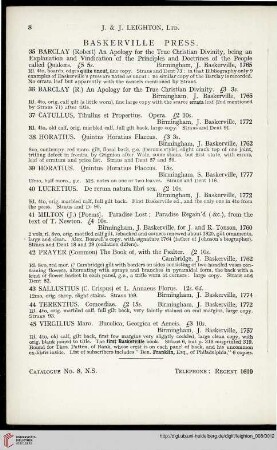 Baskerville press (Nr. 35-45)