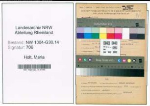 Entnazifizierung Maria Van Holt , geb. 30.06.1909 ()
