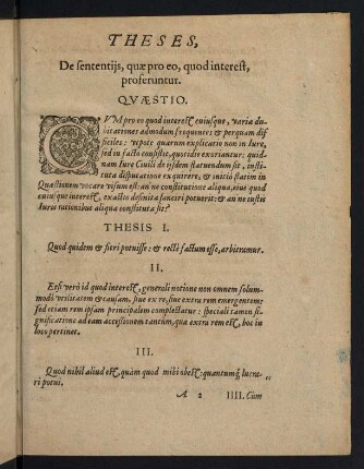 A2r-B2r, Theses de sententiis, quae pro eo, quod interest, proferuntur