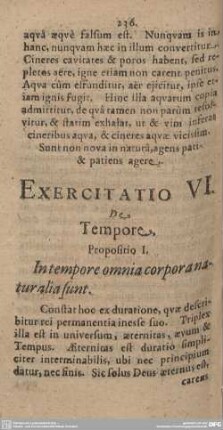 Exercitatio VI. De Tempo.