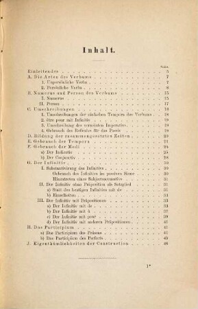 Die Syntax des Verbums bei Molière