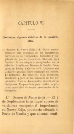 Capítulo VI. Continúan algunos detalles de la insurrección