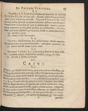 IV. Casus.