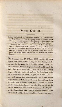 Reise durch Nord-Amerika bis zur Mündung des Großen Fischflusses und an den Küsten des Polarmeeres in den Jahren 1833, 1834 und 1835