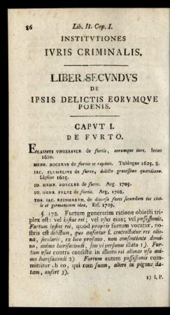 Liber Secundus De Ipsis Delictis Eorumque Poenis