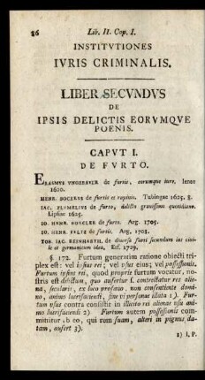 Liber Secundus De Ipsis Delictis Eorumque Poenis
