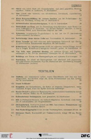 Textilien (Nr. 652-670)