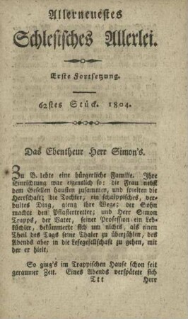 62stes Stück. 1804.