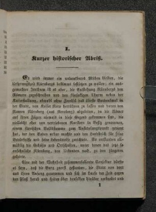 I. Kurzer historischer Abriß.