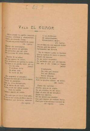 Vals "El Rumor"