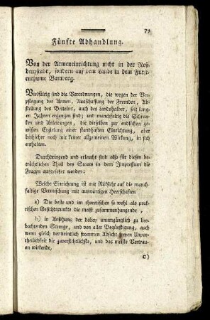 Fünfte Abhandlung.