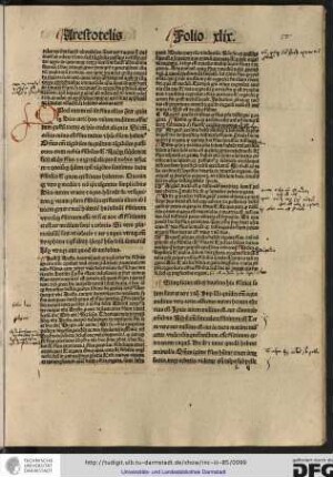 Quod autem non sit sensus alius preter quinque dico autem hos, visum auditum olfactum gustum tactum...