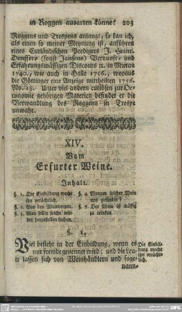 XIV. Vom Erfurter Weine