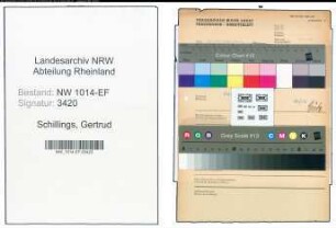 Entnazifizierung Gertrud Schillings , geb. 00.00.0000 ()