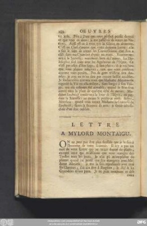 Lettre A Mylord Montaigu.
