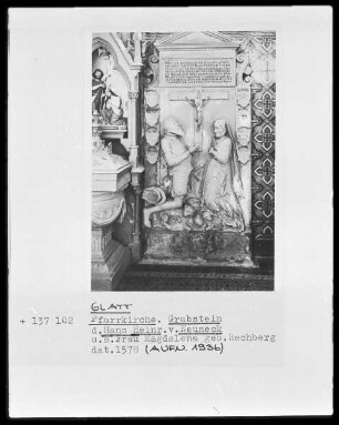 Grabstein des Hans Heinrich von Neuneck und seiner Frau Magdalena geborene Rechberg