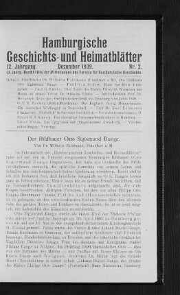 Der Bildhauer Otto Sigismund Runge.