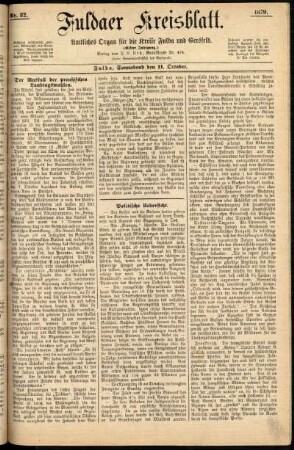 Ausgabe vom Samstag, den 11. Oktober 1879.