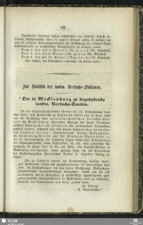 Zur Statistik der landw. Versuchs-Stationen