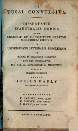 De tussi convulsiva : Diss. inaug. med.