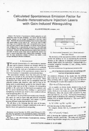 Calculated spontaneous emission factor for double-heterostructure injection lasers with gain-induced waveguiding